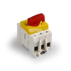 Rozłącznik 3P 20A z czerwonym pokrętłem, montaż na DIN 35 lub płycie KS3.20RY