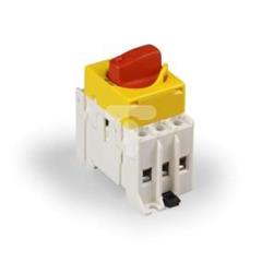 Rozłącznik 3P 40A z czerwonym pokrętłem, montaż na DIN 35 lub płycie KS3.40RY