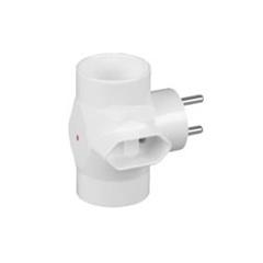 Rozgałeźnik wtyczkowy 2x2P +1xEuro z podświetleniem biały R-20/S