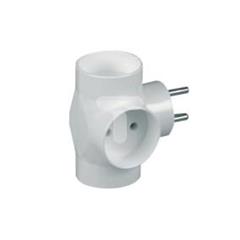 Rozgałeźnik wtyczkowy 3x2P biały R-30