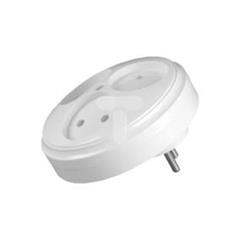 Rozgałeźnik wtyczkowy 3x2P okrągły biały R-35