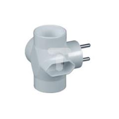 Rozgałeźnik wtyczkowy 3x2P +1xEuro biały R-43