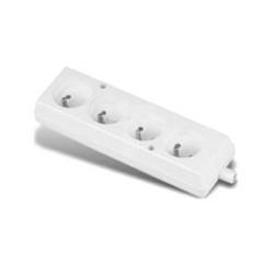 Gniazdo przenośne czterokrotne 16A 2P+Z 250V białe GN-470