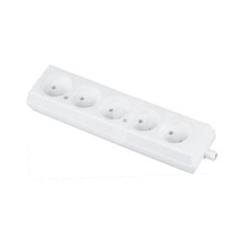 Gniazdo przenośne pięciokrotne 16A 2P 250V białe GN-560