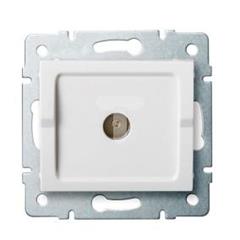 LOGI Gniazdo antenowe typu F końcowe Biały 021300002 25098