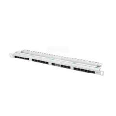 Patch panel 24 PORT 0,5U kat.5e szary PPU5-0024-S