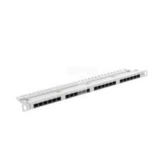 Patch panel 24 PORT 0,5U kat.6 szary PPU6-0024-S