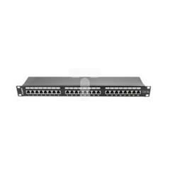 Patch panel 24 PORT 1U kat.5e ekranowany czarny PPS5-1024-B