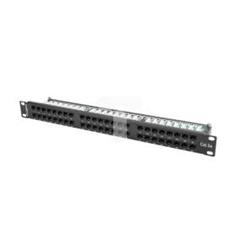 Patch panel 48 PORT 1U kat.5e czarny PPU5-1048-B