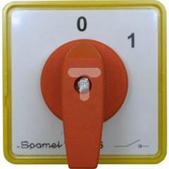 Łącznik krzywkowy 0-1 4P 125A mocowany do pulpitu, pokrętło czerwone SK125-2.4285\P04