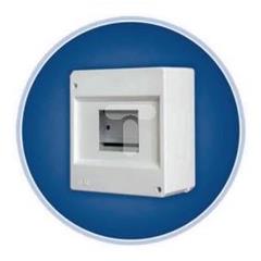 Rozdzielnica plastikowa 1x6 modułów IP30 RAL 9003 5-407 ALFA 6S