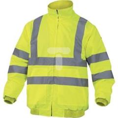 Bluza ostrzegawcza z odpinanymi rękawami z poliestru Oxford powlekanego PU kolor żółty fluo rozmiar L CORP RENHVJAGT