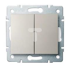 LOGI Łącznik zwierny podwójny śrubowy 10AX 250V kremowy 021022103 25129