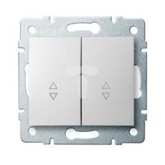 LOGI Łącznik podwójny schodowy śrubowy 10AX 250V biały 021060102 25073