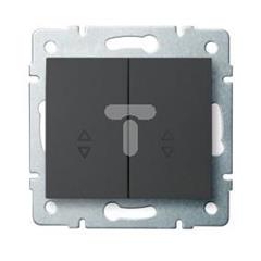 LOGI Łącznik podwójny schodowy śrubowy 10AX 250V grafit 021060141 25251