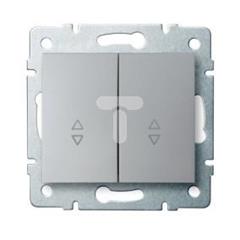 LOGI Łącznik podwójny schodowy śrubowy 10AX 250V srebrny 021060143 25192