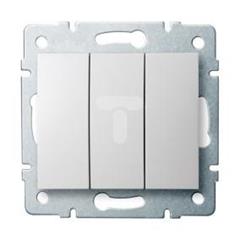 LOGI Łącznik potrójny śrubowy 10AX 250V biały 021090102 25076