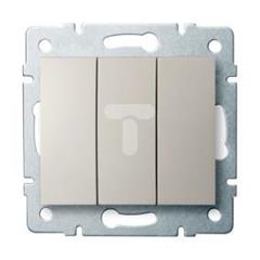 LOGI Łącznik potrójny śrubowy 10AX 250V srebrny 021090143 25195