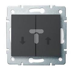 LOGI Łącznik żaluzjowy zwierny śrubowy 10AX 250V grafit 021310141 25276