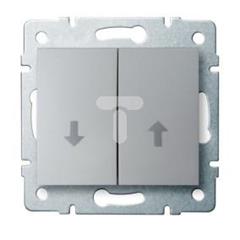 LOGI Łącznik żaluzjowy zwierny śrubowy 10AX 250V srebrny 021310143 25217