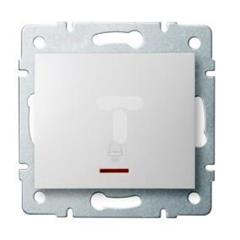 LOGI Łącznik zwierny dzwonek"" z LED śrubowy 10AX 250V biały 021080102 25075""
