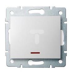 LOGI Łącznik jednobiegunowy z LED śrubowy 10AX 250V biały 021110102 25078
