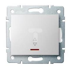 LOGI Łącznik schodowy z LED śrubowy 10AX 250V biały 021140102 25081