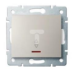 LOGI Łącznik schodowy z LED śrubowy 10AX 250V kremowy 021140103 25141