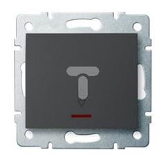 LOGI Łącznik schodowy z LED śrubowy 10AX 250V grafit 021140141 25259