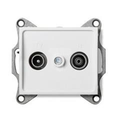 LOGI Gniazdo RTV przelotowe białe 021320002 25100