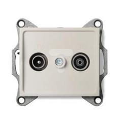 LOGI Gniazdo RTV przelotowe kremowe 021320003 25159