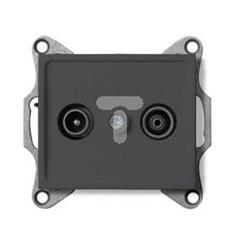 LOGI Gniazdo RTV przelotowe grafit 021320041 25277