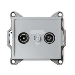 LOGI Gniazdo RTV końcowe srebrne 021330043 25219