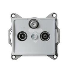 LOGI Gniazdo RTV/SAT przelotowe srebrne 021340043 25220