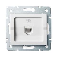 LOGI Gniazdo telefoniczne pojedyncze (RJ11) białe 021370002 25106