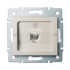 LOGI Gniazdo telefoniczne pojedyncze (RJ11) kremowe 021370003 25165