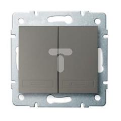 DOMO Łącznik dwugrupowy świecznikowy szybkozłączka 10AX 250V szampański 011010250 25007