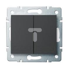 DOMO Łącznik zwierny podwójny szybkozłączka 10AX 250V grafit 011022241 24892