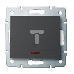 DOMO Łącznik zwierny dzwonek"" z LED szybkozłączka 10AX 250V grafit 011080241 24898""