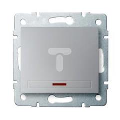DOMO Łącznik jednobiegunowy z LED szybkozłączka 10AX 250V srebrny 011110243 24842