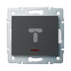DOMO Łącznik schodowy z LED szybkozłączka 10AX 250V grafit 011140241 24904