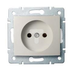 DOMO Gniazdo pojedyncze śrubowe 16A 250V kremowy 011210103 24789