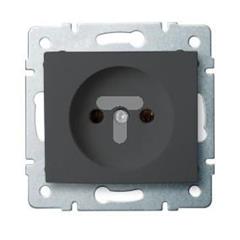 DOMO Gniazdo pojedyncze śrubowe 16A 250V grafit 011210141 24907