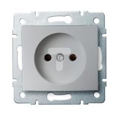 DOMO Gniazdo pojedyncze śrubowe 16A 250V srebrny 011210143 24848