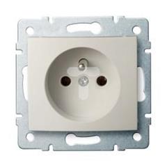 DOMO Gniazdo pojedyncze francuskie śrubowe 16A 250V kremowy 011251103 24795
