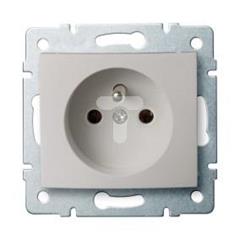 DOMO Gniazdo pojedyncze francuskie śrubowe 16A 250V perłowy biały 011251130 24972
