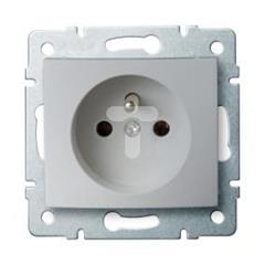 DOMO Gniazdo pojedyncze francuskie śrubowe 16A 250V srebrny 011251143 24854