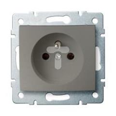 DOMO Gniazdo pojedyncze francuskie śrubowe 16A 250V szampański 011251150 25031