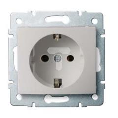 DOMO Gniazdo pojedyncze Schuko śrubowe 16A 250V perłowy biały 011220130 24967