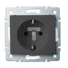 DOMO Gniazdo pojedyncze Schuko śrubowe 16A 250V grafit 011220141 24908